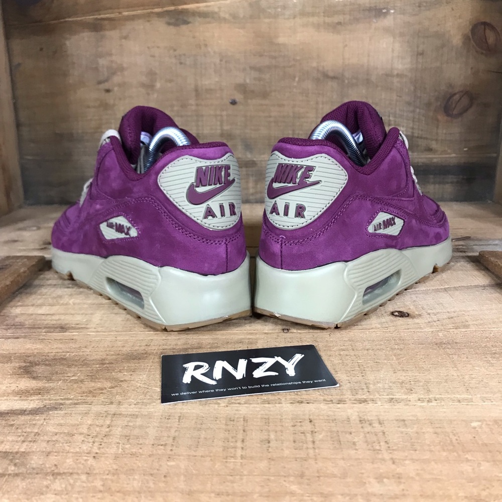 NEW Nike Air Max 90 Winter Bordeaux Bamboo Suede - Picture 4 of 6